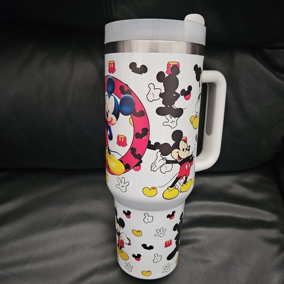 Mickey Mouse Travel Tumbler Stainless Thermos Cooler Mug Steel NEW - Picture 2 of 9